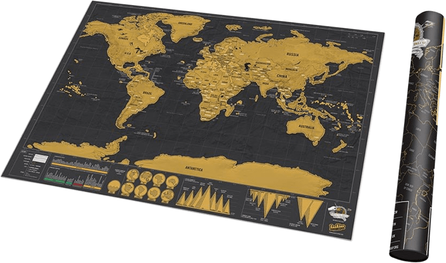 carte du monde a gratter